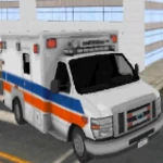 ambulance car parking 3d android application logo